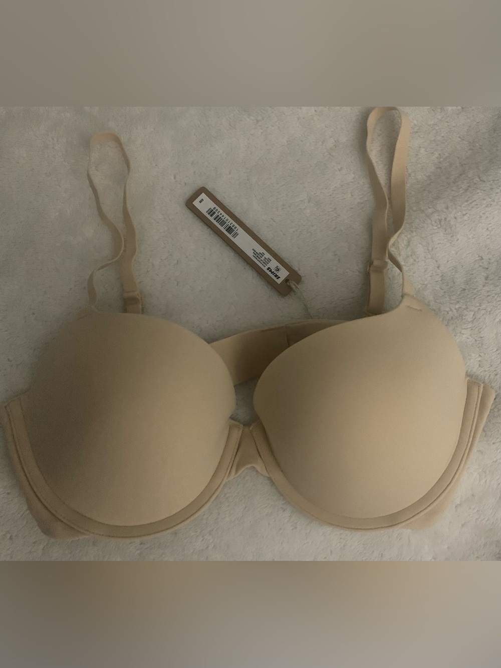 SKIMS FITS EVERYBODY Push Up Demi Bra-SAND~34C-BNWT MSRP $58.00